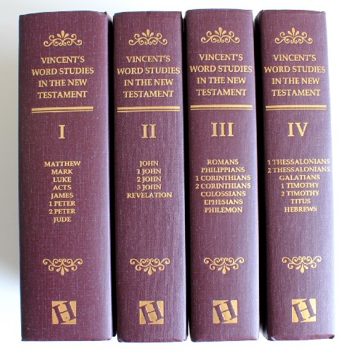 Stock image for Vincent's Word Studies in the New Testament (4 Volume Set) for sale by -OnTimeBooks-