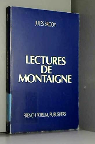 Stock image for Lectures de Montaigne for sale by Better World Books