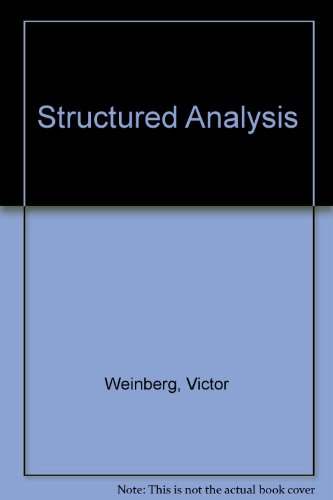 Imagen de archivo de Structured analysis a la venta por HPB-Red