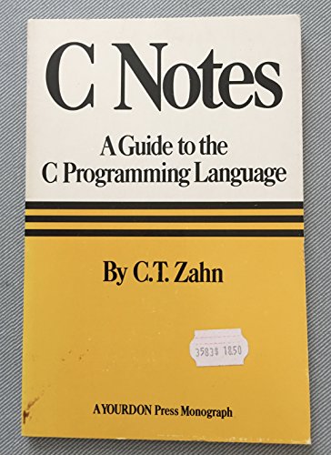 Stock image for C notes, a guide to the C programming language for sale by HPB-Red