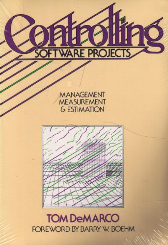 Controlling Software Projects (9780917072321) by Tom DeMarco