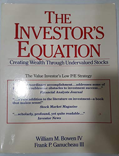Beispielbild fr The Investor's Equation: Creating Wealth Through Undervalued Stocks zum Verkauf von Hafa Adai Books