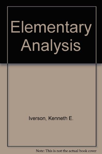 9780917326011: Elementary Analysis