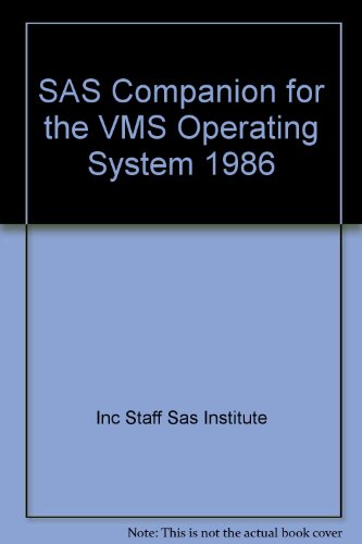 Imagen de archivo de SAS Companion for the VMS Operating System, 1986 a la venta por Irish Booksellers