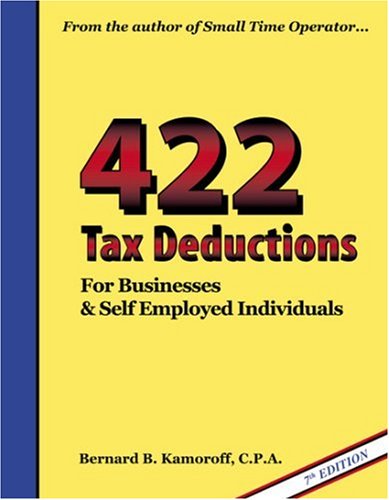 Imagen de archivo de 422 Tax Deductions for Businesses and Self Employed Individuals a la venta por Better World Books