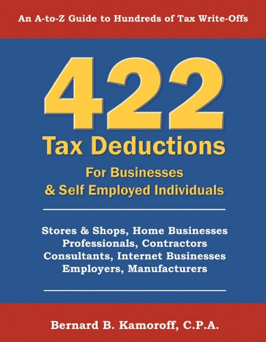 Beispielbild fr 422 Tax Deductions For Businesses and Self Employed Individuals 9th Edition. zum Verkauf von Books From California