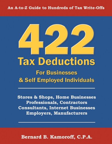 Imagen de archivo de 422 Tax Deductions For Businesses and Self Employed Individuals 9th Edition. a la venta por Books From California