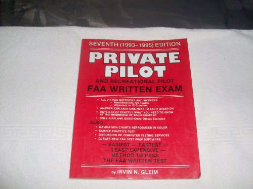 Stock image for Private Pilot and Recreational Pilot FAA Written Exam for sale by Better World Books: West