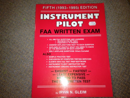 Beispielbild fr Instrument Pilot FAA Written Exam 1993-1995 zum Verkauf von WorldofBooks