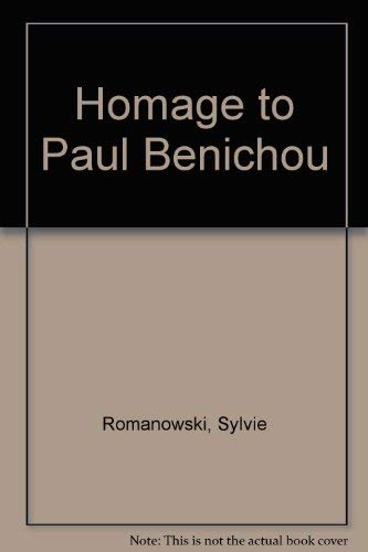 9780917786983: Homage to Paul Benichou (English and French Edition)