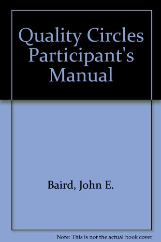 Stock image for Quality Circles : Participant's Manual for sale by Better World Books