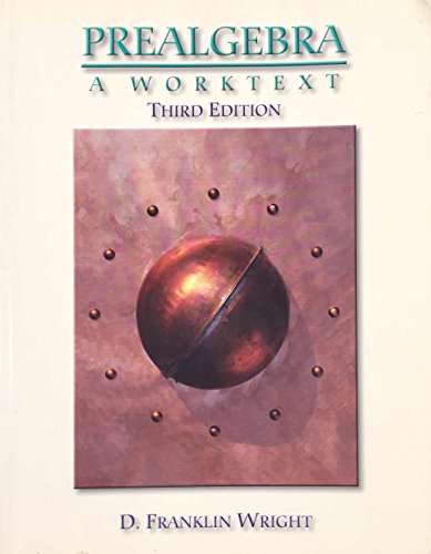 Beispielbild fr Prealgebra: A Worktext (3rd edition) zum Verkauf von ThriftBooks-Dallas