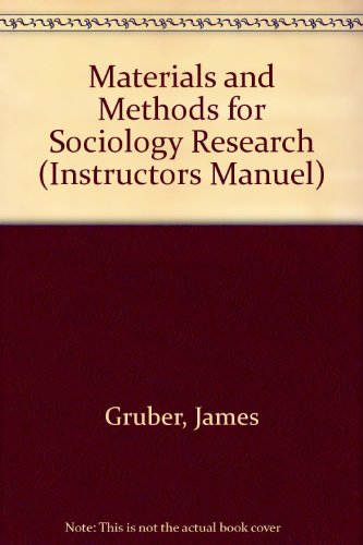 Beispielbild fr Materials and Methods for Sociology Research zum Verkauf von Better World Books
