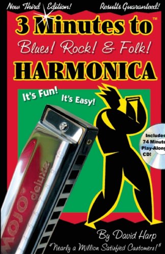 9780918321893: Three Minutes to Blues, Rock, and Folk Harmonica