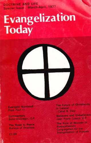 Stock image for Evangelization Today: Doctrine and Life Special Issue, March-April 1977 for sale by Kennys Bookstore