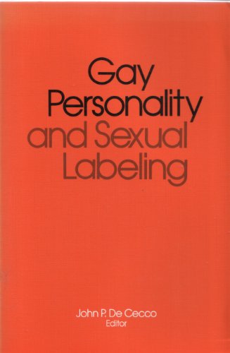 9780918393012: Gay Personality and Sexual Labeling: Critical Clinical Issues