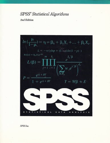 Stock image for Spss Statistical Algorithms for sale by Books Puddle