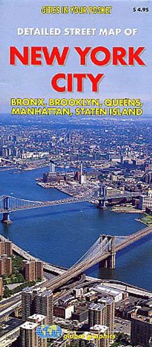 9780918505484: New York City street map, Bronx, Brooklyn, Queens, Manhattan, Staten Island Street