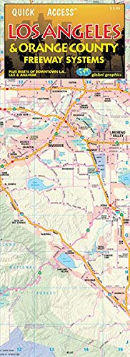 Imagen de archivo de Los Angeles & Orange County Freeways, California Regional Map a la venta por GF Books, Inc.