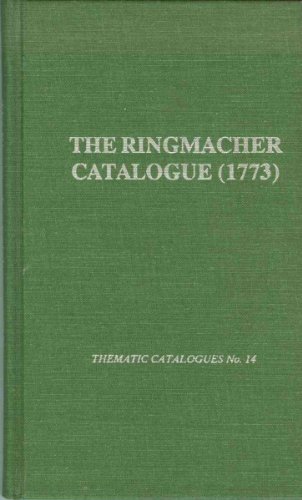 9780918728913: Ringmacher Catalogue (1773) (14) (Thematic Catalogues)