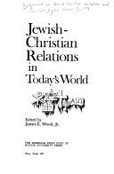 Stock image for Jewish-Christian Relations in Today's World for sale by Daedalus Books