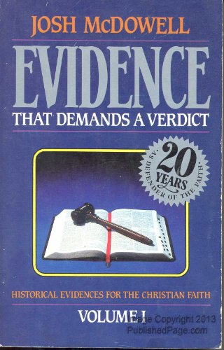Beispielbild fr Evidence That Demands a Verdict zum Verkauf von Wonder Book