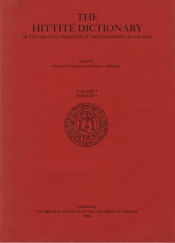 9780918986276: Hittite Dictionary of the Oriental Institute of the University of Chicago Volume L-N, fascicle 1 (la- to ma-) (Chicago Hittite Dictionary)