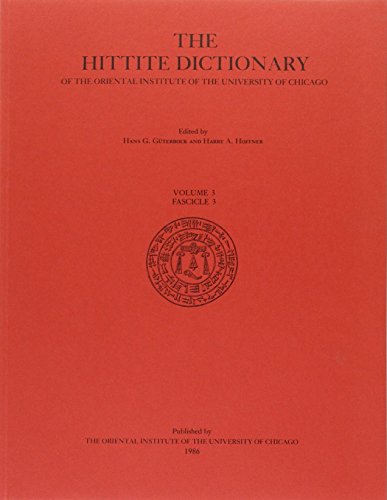 Stock image for Hittite Dictionary of OIP (L-N.3) for sale by ISD LLC