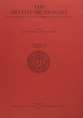 9780918986580: Hittite Dictionary of the Oriental Institute of the University of Chicago Volume L-N, fascicle 4 (Chicago Hittite Dictionary)