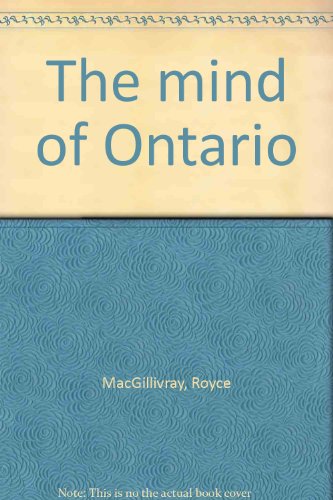 Stock image for The Mind of Ontario for sale by Rainy Day Books