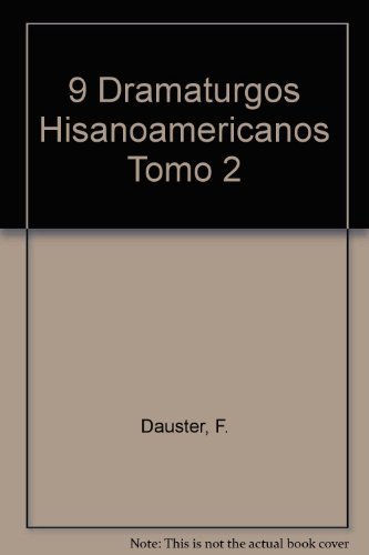 9780919659377: 9 Dramaturgos Hispanoamericanos Tomo I