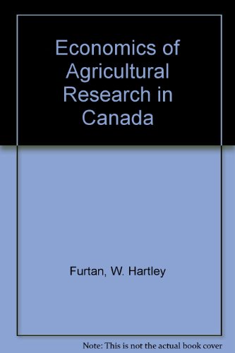 Beispielbild fr Economics of Agricultural Research in Canada zum Verkauf von Better World Books: West