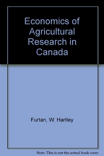 Imagen de archivo de Economics of Agricultural Research in Canada a la venta por Better World Books: West