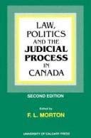 Beispielbild fr Law, Politics and the Judicial Process in Canada zum Verkauf von Better World Books