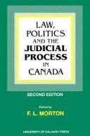 Imagen de archivo de Law, Politics and the Judicial Process in Canada a la venta por Better World Books