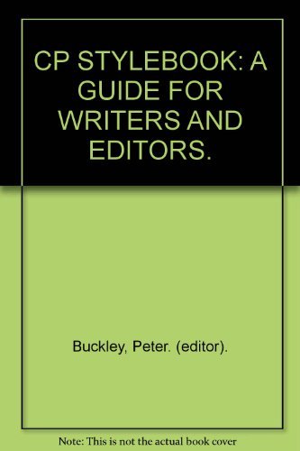 9780920009123: CP STYLEBOOK: A GUIDE FOR WRITERS AND EDITORS.