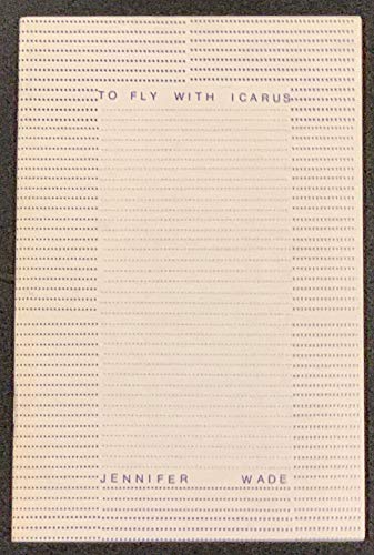 Beispielbild fr To Fly with Icarus zum Verkauf von MARK POST, BOOKSELLER