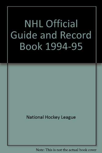 9780920445365: NHL Official Guide and Record Book 1994-95 [Paperback] by