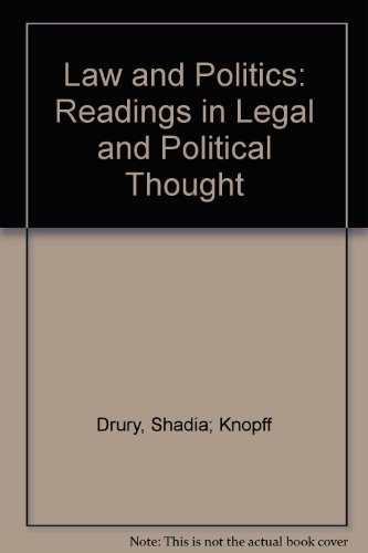 Stock image for Law and Politics : Readings in Legal and Political Thought for sale by Redux Books