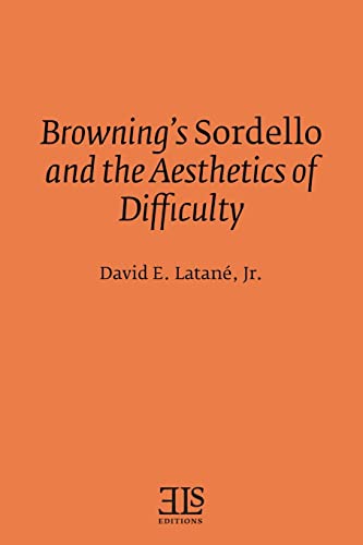 9780920604335: Browning's Sordello and the Aesthetics of Difficulty
