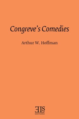 9780920604687: Congreve's Comedies (E L S MONOGRAPH SERIES)