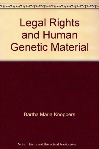 Stock image for Legal Rights and Human Genetic Material for sale by BookOrders