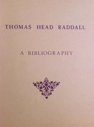 Stock image for Thomas Head Raddall: A Bibliography for sale by BookOrders