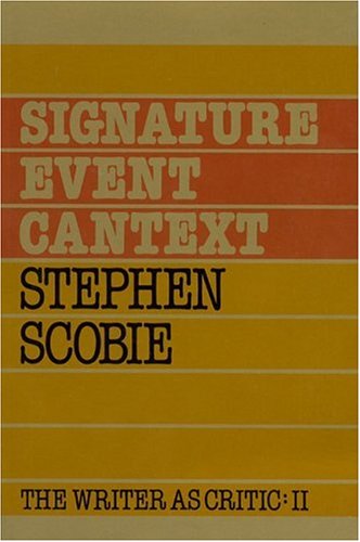 Signature Event Cantext (Series: The Writer as Critic - II)