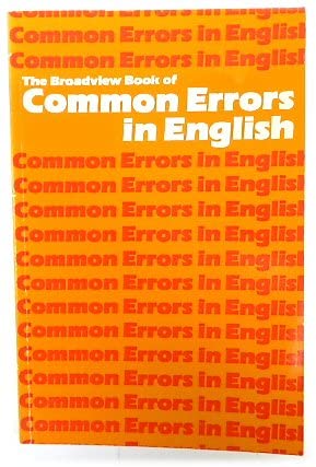 Stock image for The Broadview Book of Common Errors in English for sale by HPB-Red