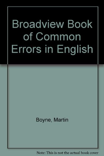 9780921149095: The Broadview Book of Common Errors in English