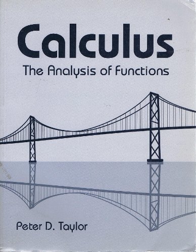9780921332374: Calculus the Analysis of Functions