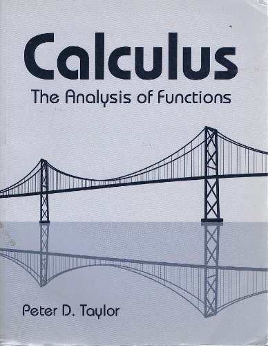 Stock image for Calculus: The Analysis of Functions for sale by Books Unplugged