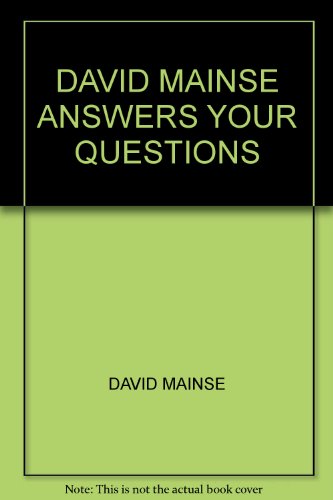 Stock image for David Mainse Answers your Questions ( Special Anniversary Edition ) for sale by Bay Used Books