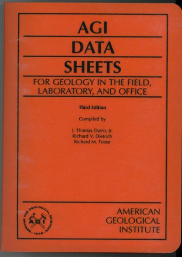 Imagen de archivo de AGI Data Sheets: For Geology in the Field Laboratory and Office a la venta por HPB-Red